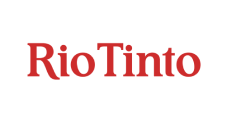 The image shows the Rio Tinto logo in red text on a transparent background.